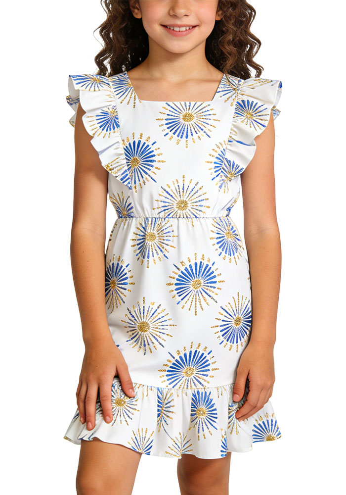 ruffled-sleeve-floral-print-girls-holiday-dress