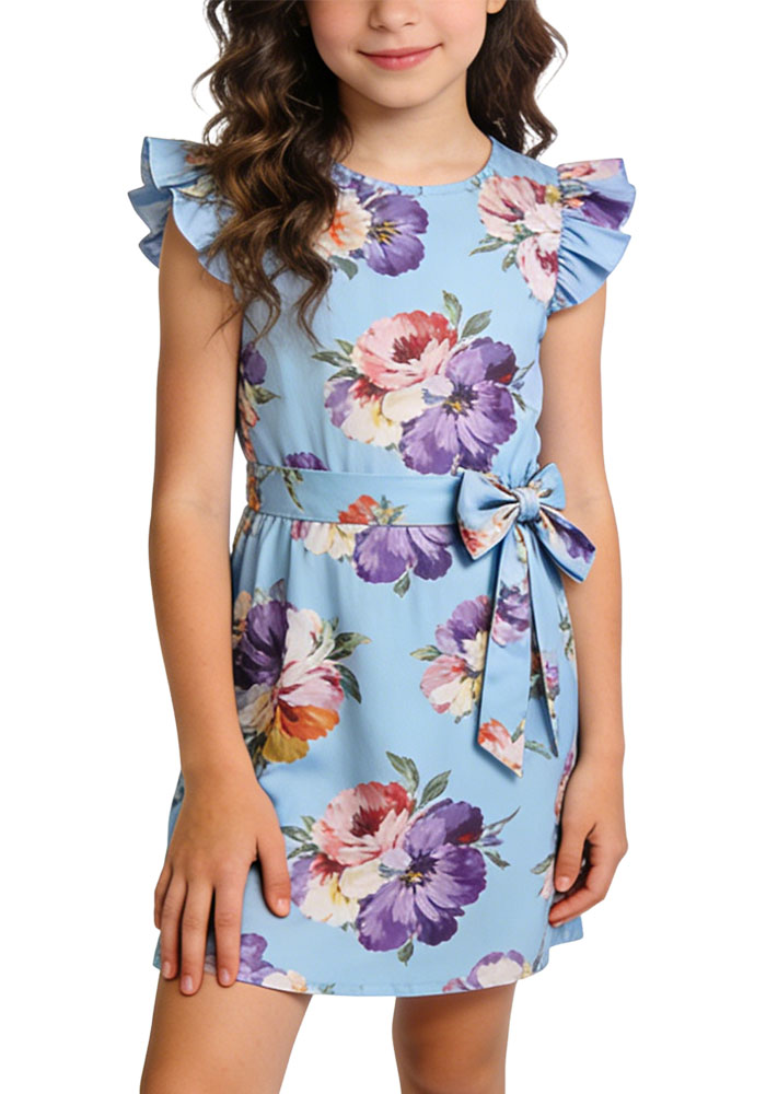 floral-print-ruffled-sleeve-girls-holiday-dress