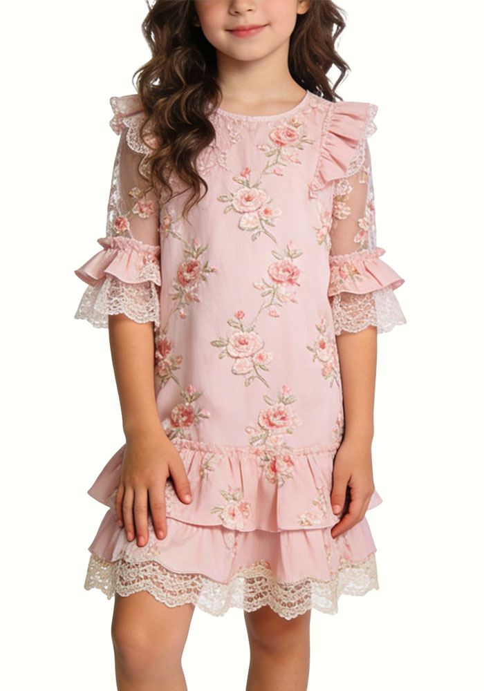 lace-trim-ruffled-hem-girls-holiday-dress
