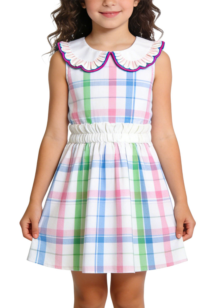 plaid-print-stylish-girls-holiday-dress