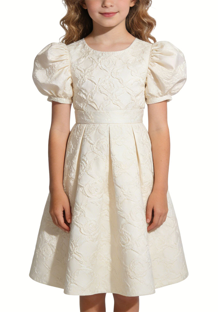 three-dimensional-jacquard-puff-sleeve-girls-dress